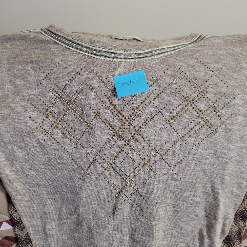 Miss Me Gray Short Sleeve Embellished T-Shirt